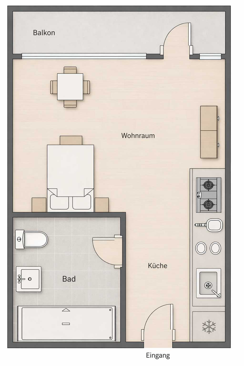 Grundriss des Apartment 1.1