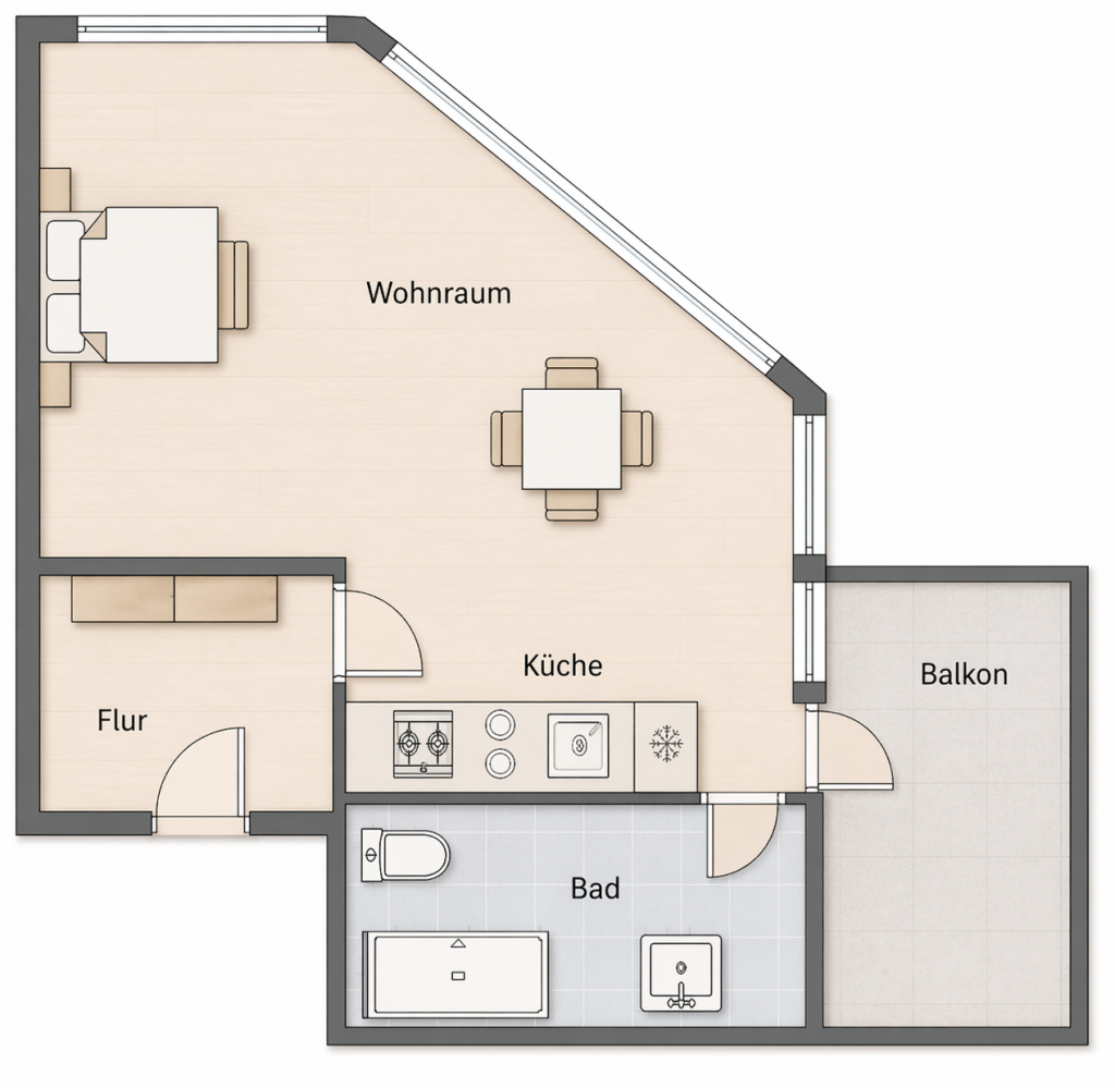 Grundriss des Apartment 1.2