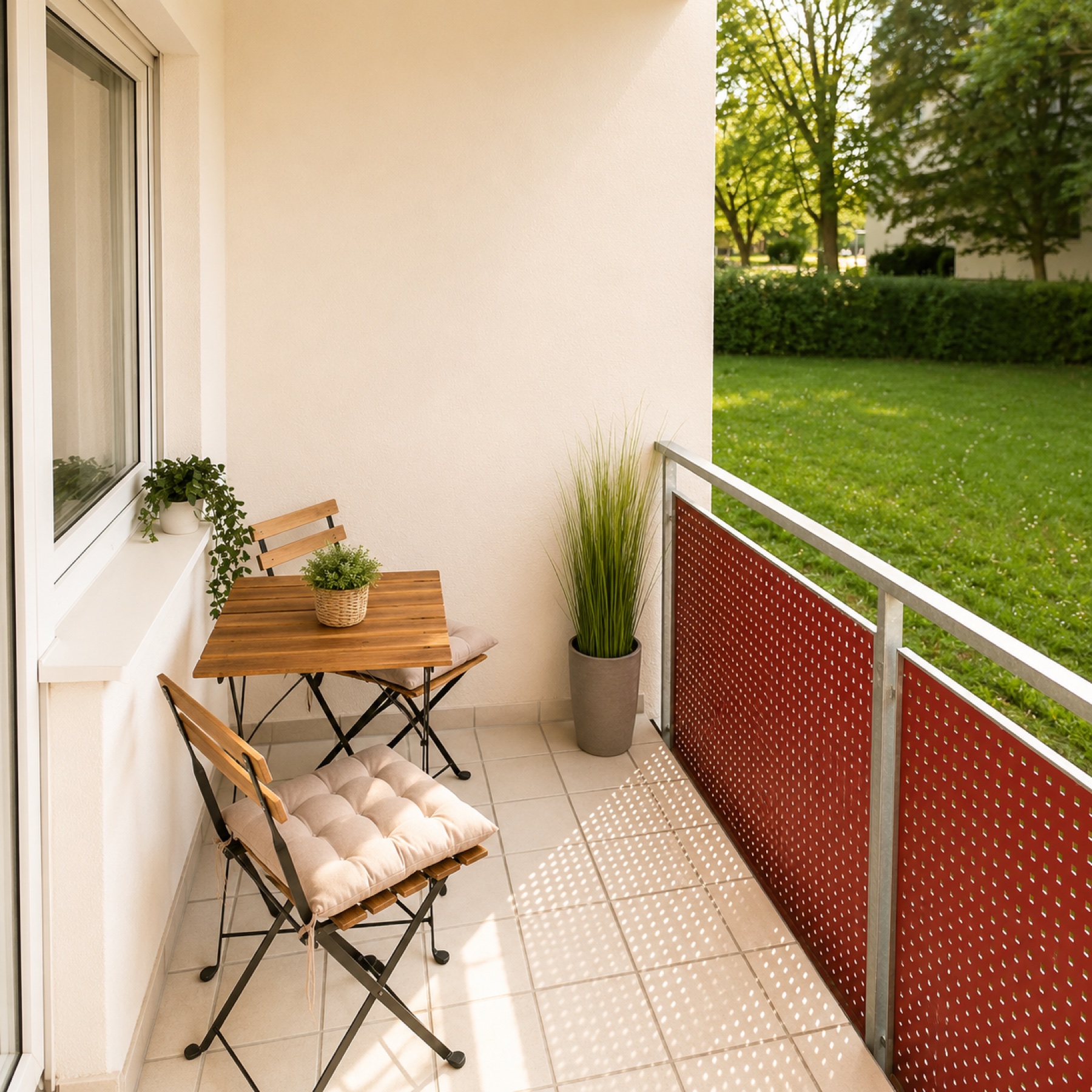 Balkon des Apartments