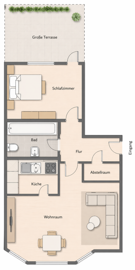 Grundriss des Apartment 2.2